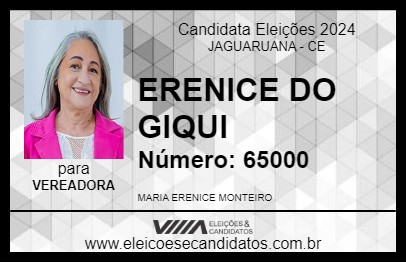 Candidato ERENICE DO GIQUI 2024 - JAGUARUANA - Eleições