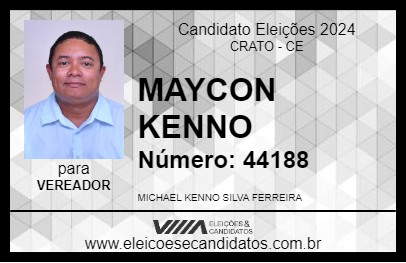 Candidato MAYCON KENNO 2024 - CRATO - Eleições