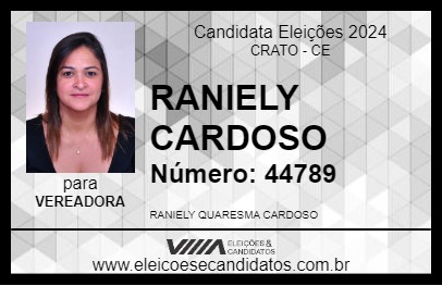 Candidato RANIELY CARDOSO 2024 - CRATO - Eleições