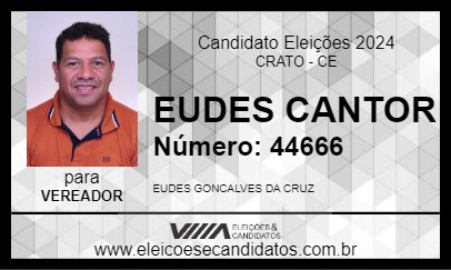 Candidato EUDES CANTOR 2024 - CRATO - Eleições