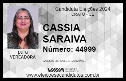 Candidato CASSIA SARAIVA 2024 - CRATO - Eleições