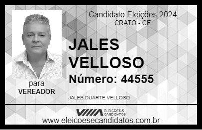 Candidato JALES VELLOSO 2024 - CRATO - Eleições