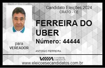 Candidato FERREIRA DO UBER 2024 - CRATO - Eleições