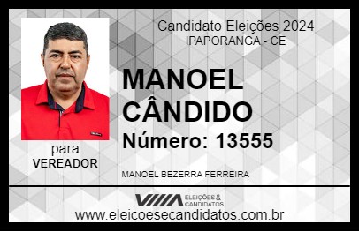 Candidato MANOEL CÂNDIDO 2024 - IPAPORANGA - Eleições