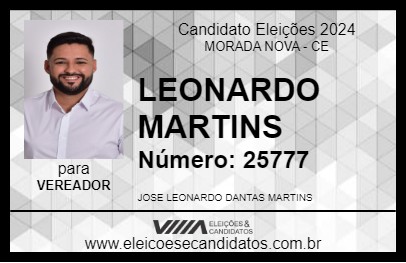 Candidato LEONARDO MARTINS 2024 - MORADA NOVA - Eleições