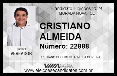 Candidato CRISTIANO ALMEIDA 2024 - MORADA NOVA - Eleições