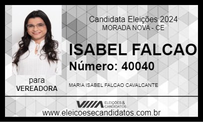 Candidato ISABEL FALCAO 2024 - MORADA NOVA - Eleições