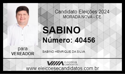 Candidato SABINO 2024 - MORADA NOVA - Eleições