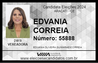 Candidato EDVANIA CORREIA 2024 - ARACATI - Eleições