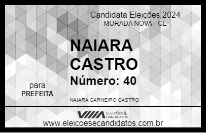 Candidato NAIARA CASTRO 2024 - MORADA NOVA - Eleições