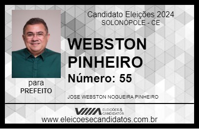 Candidato WEBSTON PINHEIRO 2024 - SOLONÓPOLE - Eleições