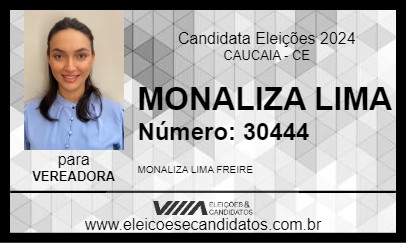 Candidato MONALIZA LIMA 2024 - CAUCAIA - Eleições