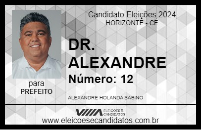 Candidato DR. ALEXANDRE 2024 - HORIZONTE - Eleições