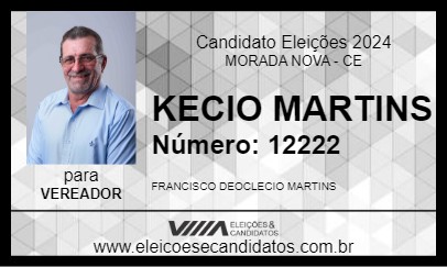 Candidato KECIO MARTINS 2024 - MORADA NOVA - Eleições