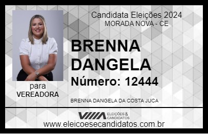 Candidato BRENNA DANGELA 2024 - MORADA NOVA - Eleições