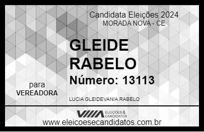 Candidato GLEIDE RABELO 2024 - MORADA NOVA - Eleições