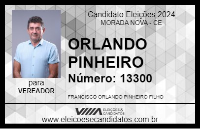 Candidato ORLANDO PINHEIRO 2024 - MORADA NOVA - Eleições