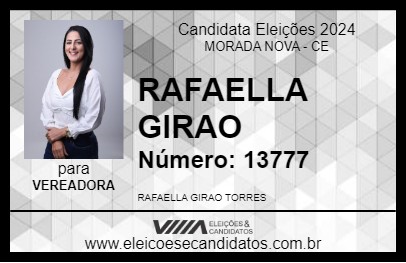 Candidato RAFAELLA GIRAO 2024 - MORADA NOVA - Eleições