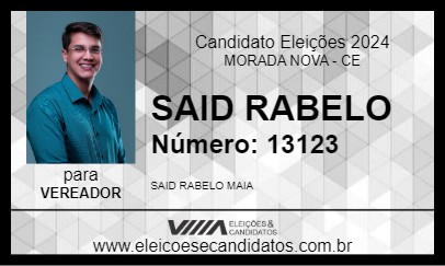 Candidato SAID RABELO 2024 - MORADA NOVA - Eleições