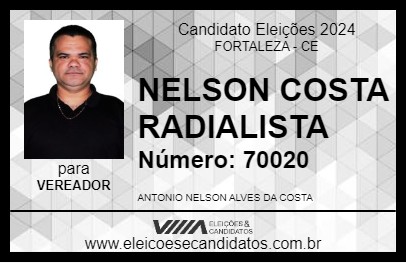 Candidato NELSON COSTA RADIALISTA 2024 - FORTALEZA - Eleições