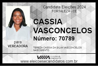 Candidato CASSIA VASCONCELOS 2024 - FORTALEZA - Eleições