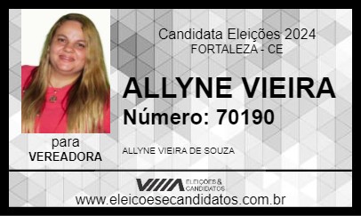 Candidato ALLYNE VIEIRA 2024 - FORTALEZA - Eleições