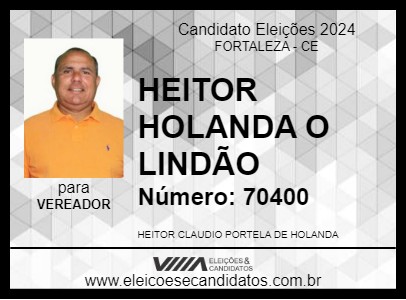 Candidato HEITOR HOLANDA O LINDÃO 2024 - FORTALEZA - Eleições