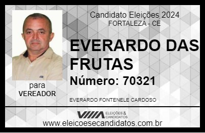 Candidato EVERARDO DAS FRUTAS 2024 - FORTALEZA - Eleições