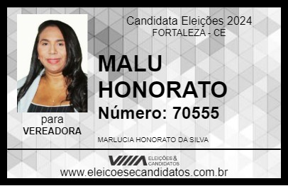 Candidato MALU HONORATO 2024 - FORTALEZA - Eleições