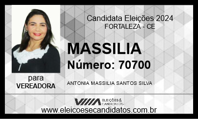 Candidato MASSILIA 2024 - FORTALEZA - Eleições