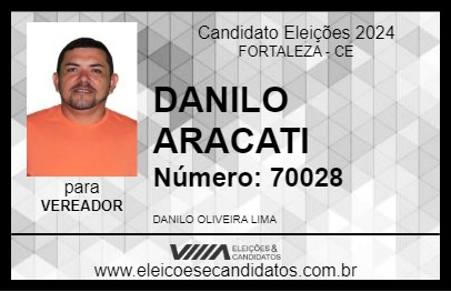 Candidato DANILO ARACATI 2024 - FORTALEZA - Eleições