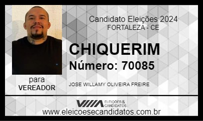 Candidato CHIQUERIM 2024 - FORTALEZA - Eleições