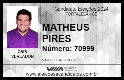 Candidato MATHEUS PIRES 2024 - FORTALEZA - Eleições