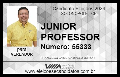 Candidato JUNIOR PROFESSOR 2024 - SOLONÓPOLE - Eleições