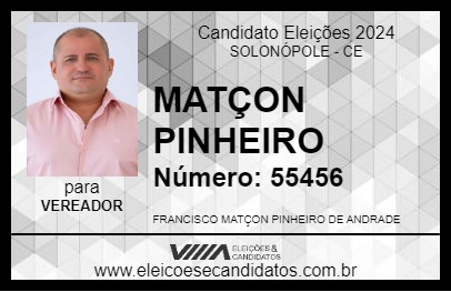 Candidato MATÇON PINHEIRO 2024 - SOLONÓPOLE - Eleições