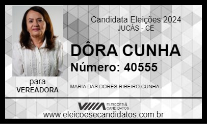 Candidato DÔRA CUNHA 2024 - JUCÁS - Eleições