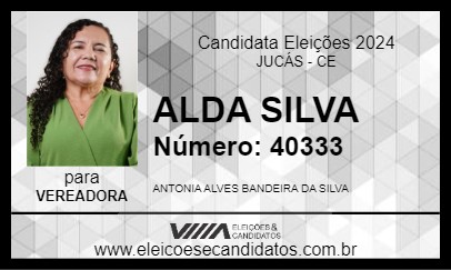 Candidato ALDA SILVA 2024 - JUCÁS - Eleições