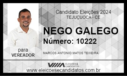 Candidato NEGO GALEGO 2024 - TEJUÇUOCA - Eleições