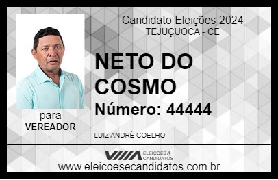 Candidato NETO DO COSMO 2024 - TEJUÇUOCA - Eleições