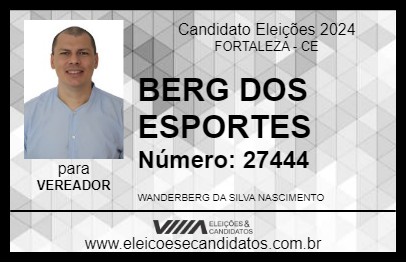 Candidato BERG DOS ESPORTES 2024 - FORTALEZA - Eleições