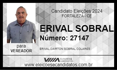 Candidato ERIVAL SOBRAL 2024 - FORTALEZA - Eleições