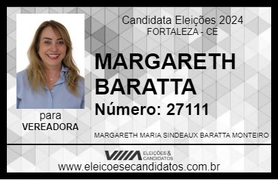 Candidato MARGARETH BARATTA 2024 - FORTALEZA - Eleições