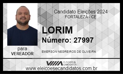 Candidato LORIM 2024 - FORTALEZA - Eleições