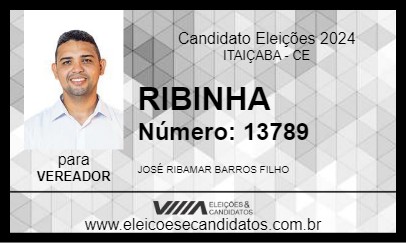 Candidato RIBINHA 2024 - ITAIÇABA - Eleições