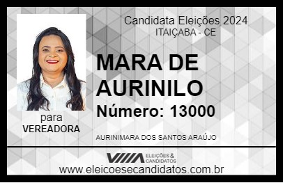 Candidato MARA DE AURINILO 2024 - ITAIÇABA - Eleições