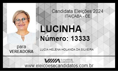 Candidato LUCINHA 2024 - ITAIÇABA - Eleições