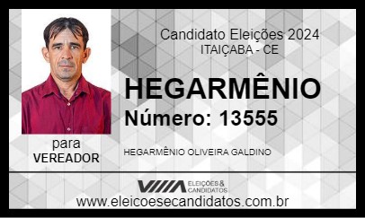 Candidato HEGARMÊNIO 2024 - ITAIÇABA - Eleições