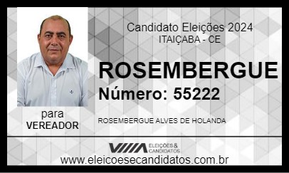 Candidato ROSEMBERGUE 2024 - ITAIÇABA - Eleições