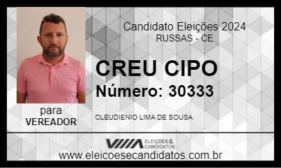 Candidato CREU CIPÓ 2024 - RUSSAS - Eleições