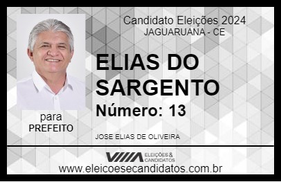 Candidato ELIAS DO SARGENTO 2024 - JAGUARUANA - Eleições